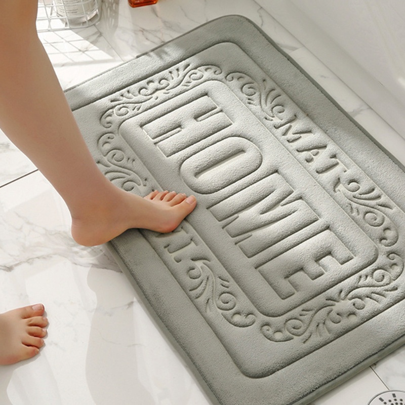 Thảm lót cửa chùi chân Mềm Mại Thấm Hút Tốt Chống Trượt Tiện Dụng Cho Phòng Tắm / Hành Lang