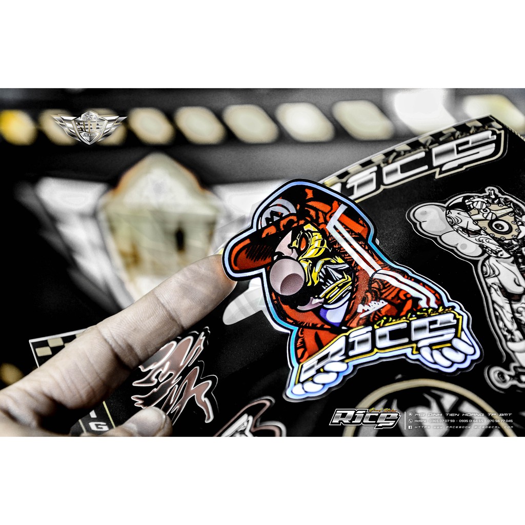 LOGO RICE STICKER DECAL COMBO