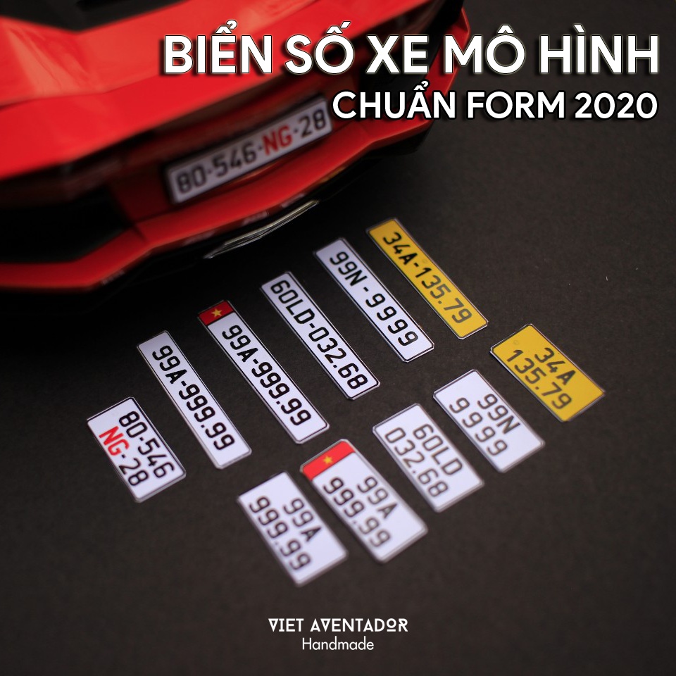 Biển số xe mô hình 2020