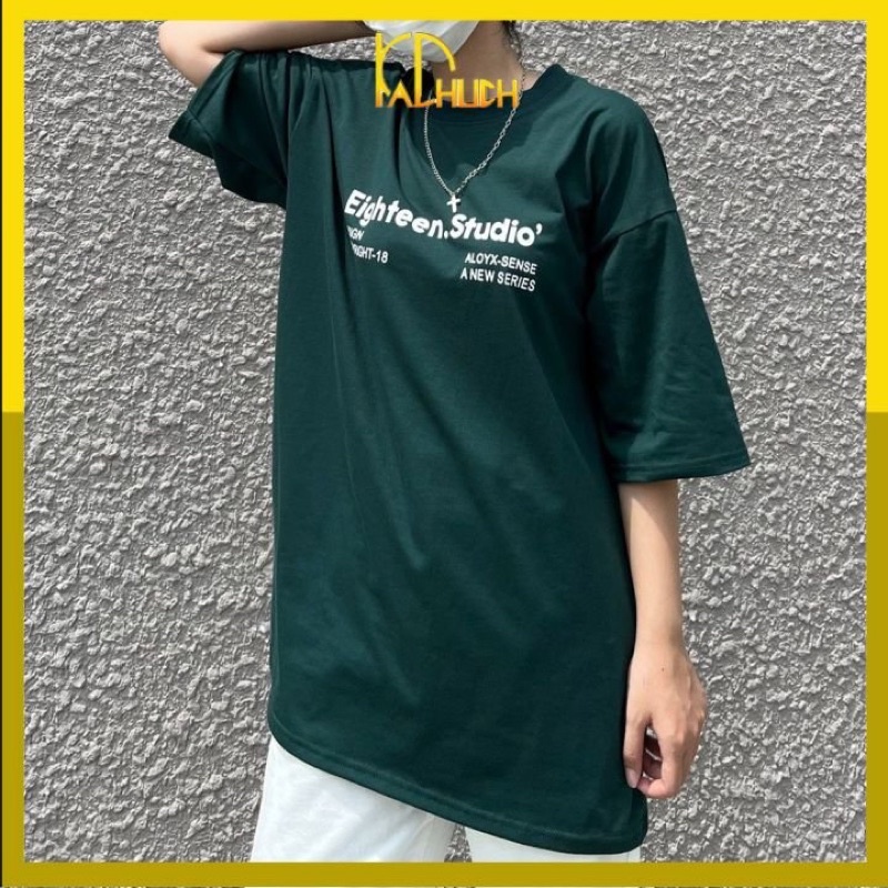 Áo thun tay lỡ form rộng EIGHTEEN vải cotton dày dặn bao đẹp