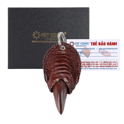 Móc khóa chân đà điểu màu đen, nâu đỏ, vàng bò, nâu đất HP8425-26-27-28