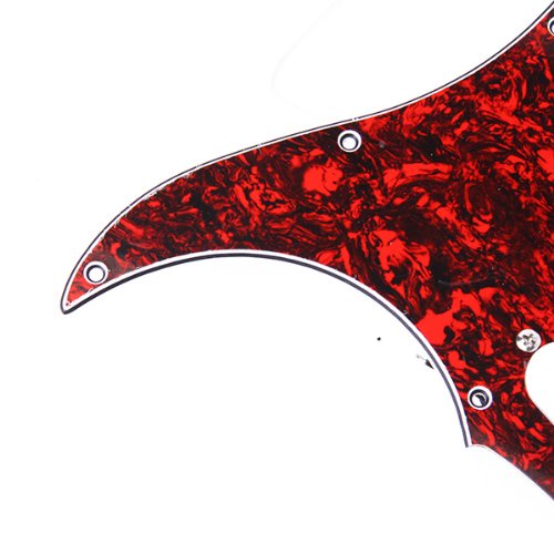 Electric Guitar Pickguard Loaded Prewired Pickups 11 Hole 3 Single-coil Red