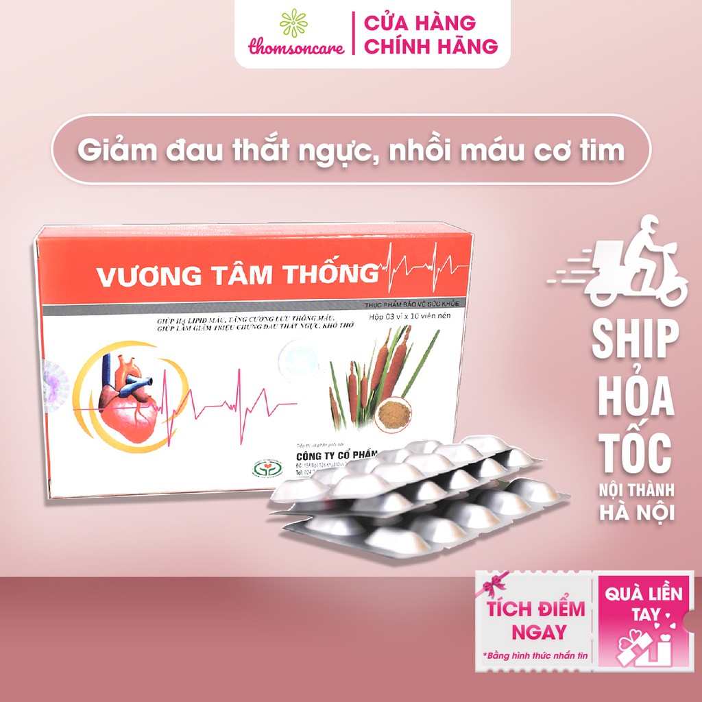 Vương Tâm Thống Mua 6h tặng 1h bằng tem tích điểm - ngăn ngừa các bệnh tim mạch, giảm mệt mỏi