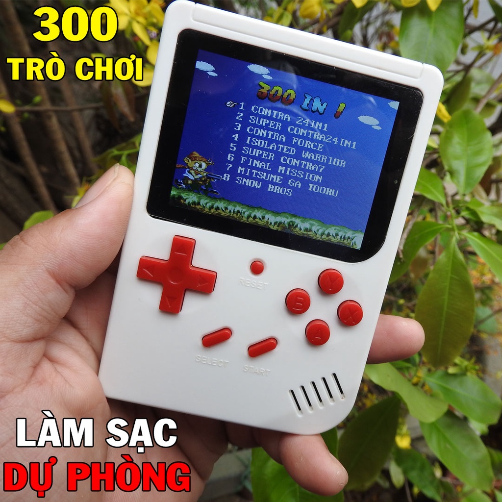 Máy chơi game cầm tay 300 trò chơi vừa là máy chơi game vừa là sạc dự phòng tiện lợi