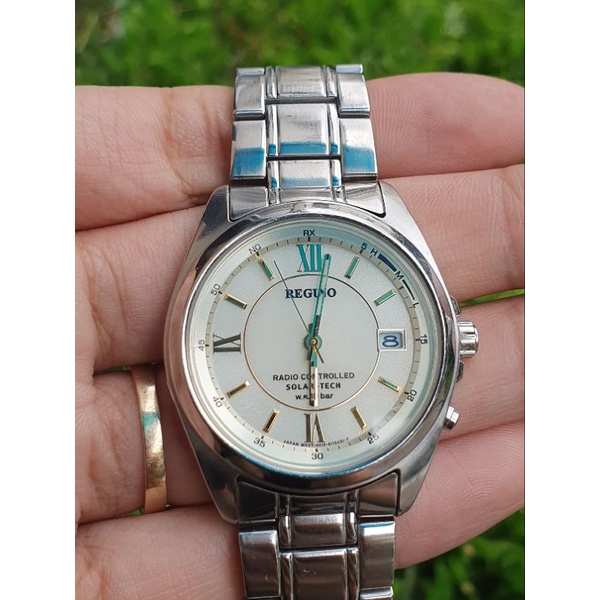 Đồng hồ nam Reguno - Citizen chính hãng, hàng si, pin năng lượng