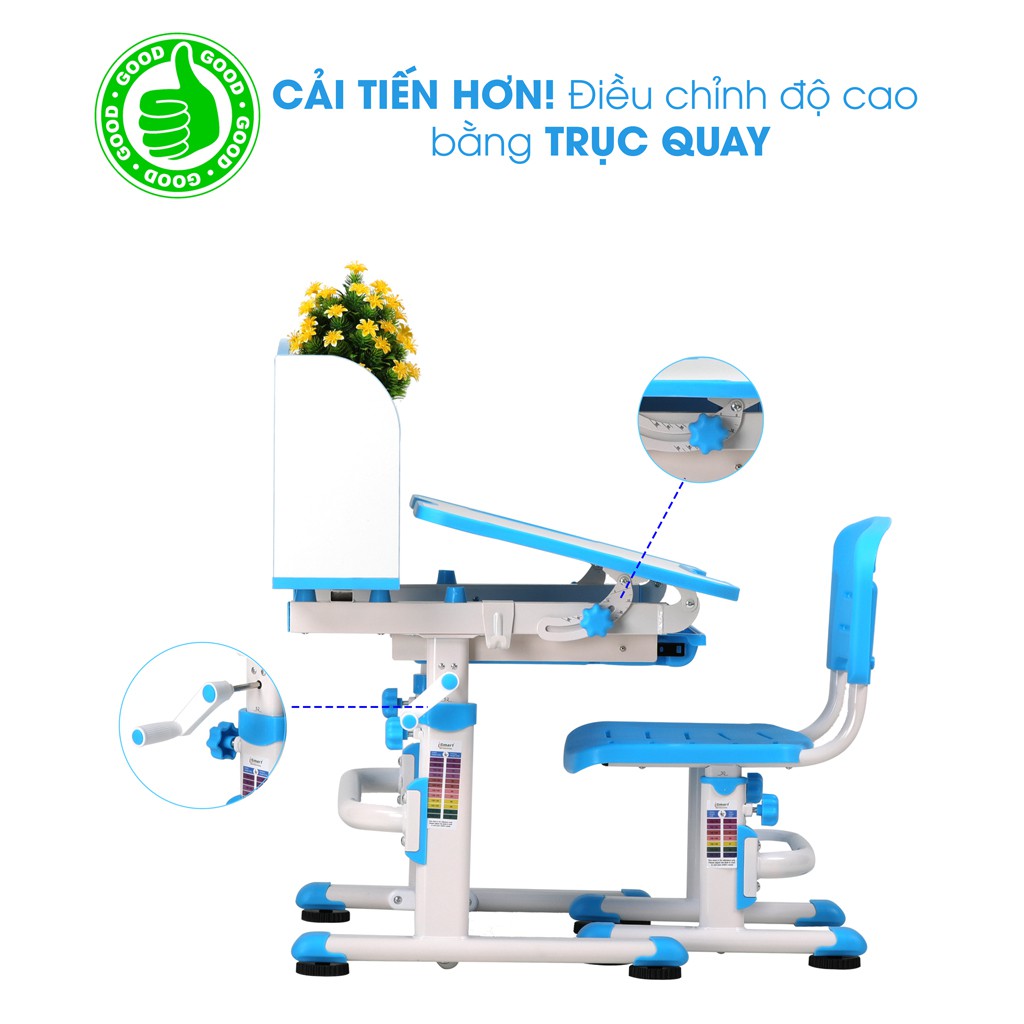 {Chính hãng D'Ergo} Bộ bàn ghế học chống gù, chống cận iSmart D8-Pro - Phiên bản 2021 | BigBuy360 - bigbuy360.vn
