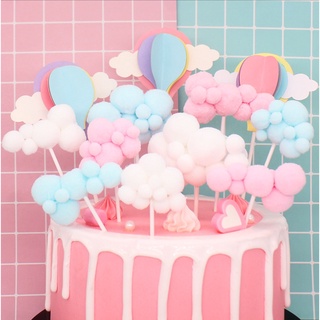 Set 10 que cắm mây bông trang trí bánh sinh nhật, mây bông trang trí bánh kem, phụ kiện trang trí sinh nhật