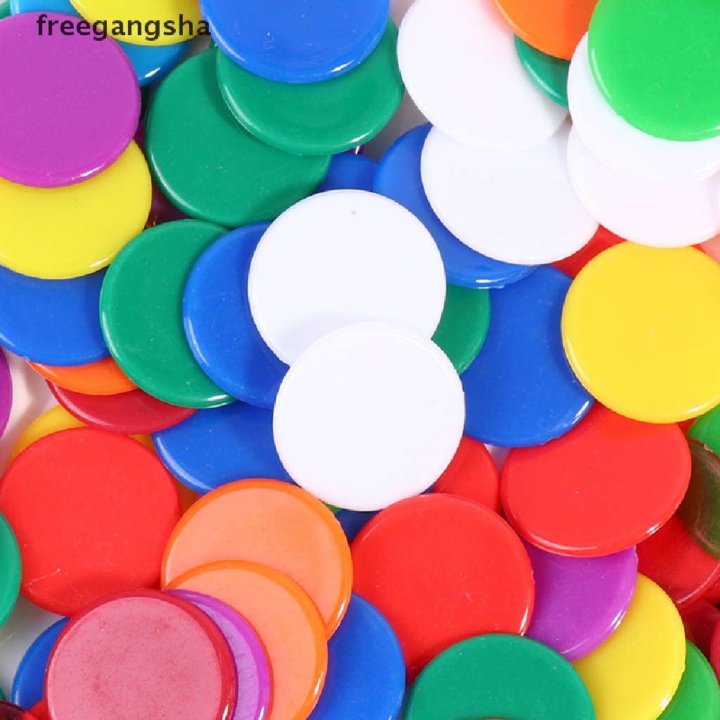 Set 100 thẻ nhựa đếm nhiều màu sắc trong suốt FDH