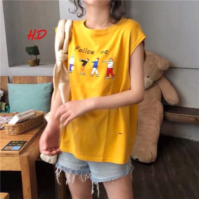 Áo tanktop Follow me bốn người HDA0719