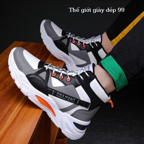 Giày nam hot trend 2021, Giày thể thao nam đế cao sneakers bên trong lót nỉ, phong cách trẻ trung, năng động và cá tính