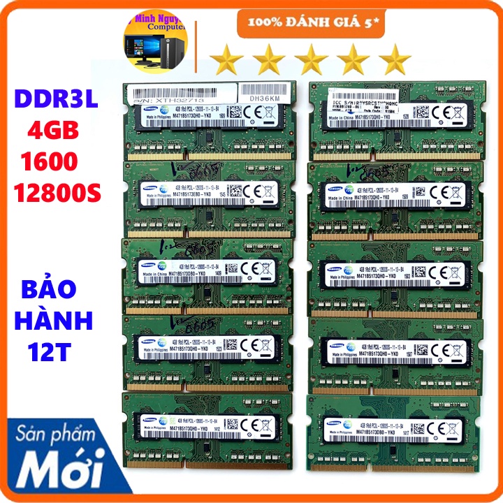 Ram laptop 4gb DDR3L 12800s, DDR3 bus 1600