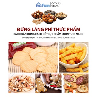 Bộ 12 Kẹp Miệng Túi Thực Phẩm Mifan Cao Cấp - Chống Ẩm, Chống Mốc, Chống Bụi, Bảo Quản Thực Phẩm Luôn Tươi Ngon
