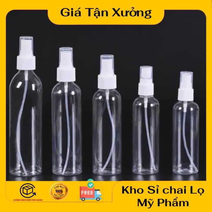 Chai Xịt Phun Sương ❤ TRÙM SỈ ❤ Chai nhựa pet xịt phun sương 100ml,50ml,30ml,20ml chiết nước hoa , phụ kiện du lịch