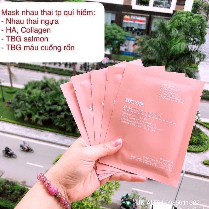 [ Giá rẻ HCM] Mặt nạ Thai Nhau Cừu Nhật Bản cấp ẩm cho da - mềm mịn căng bóng
