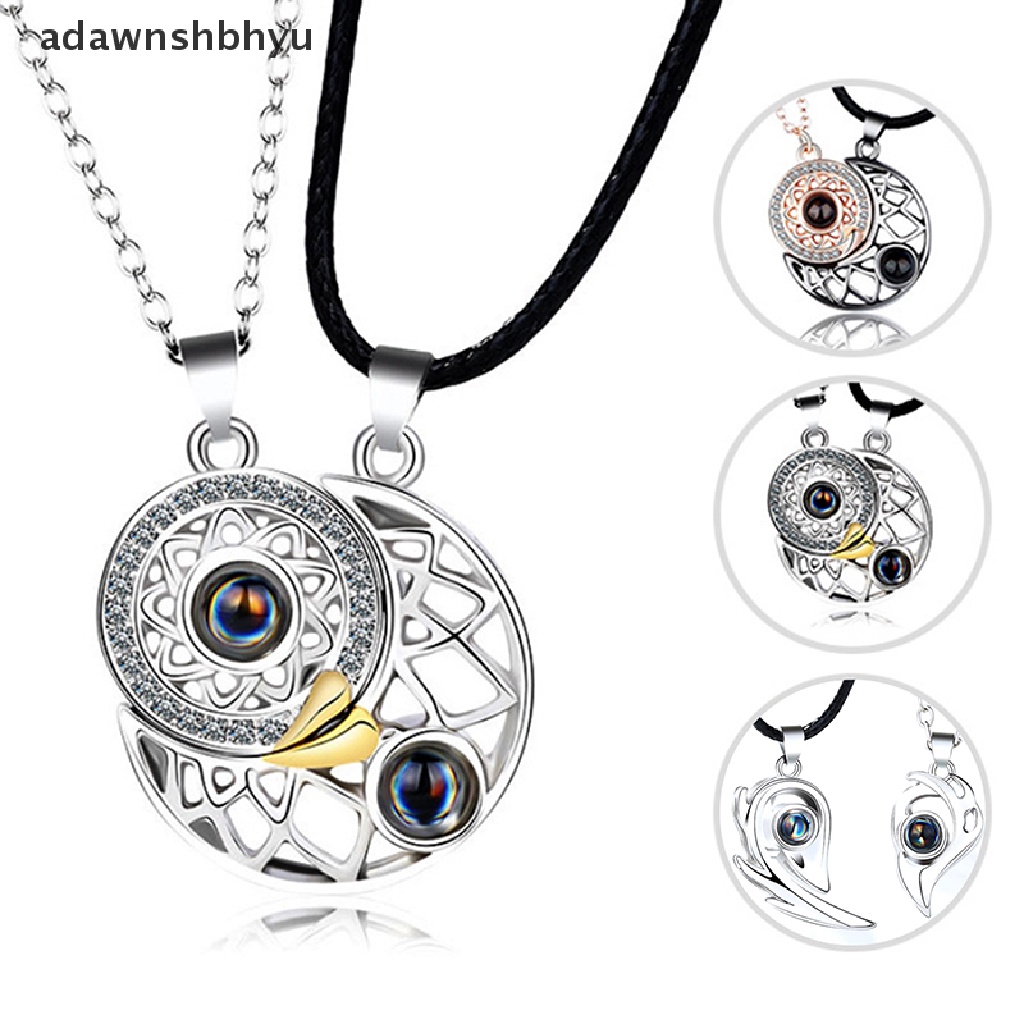 Set 2 Dây Chuyền 100 Ngôn Ngữ Mặt Trời Và Mặt Trăng Từ Tính