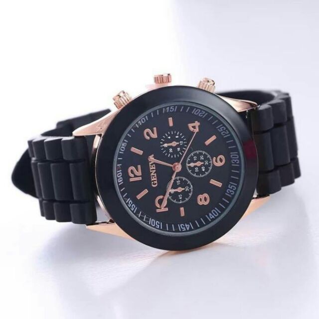 Đồng hồ nam GENEVA mặt tròn dây cao su