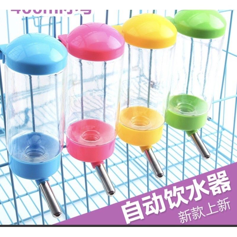 Bình nước gắn lồng cho thú cưng 400ml - Bình nước tự động gắn lồng cho chí mèo