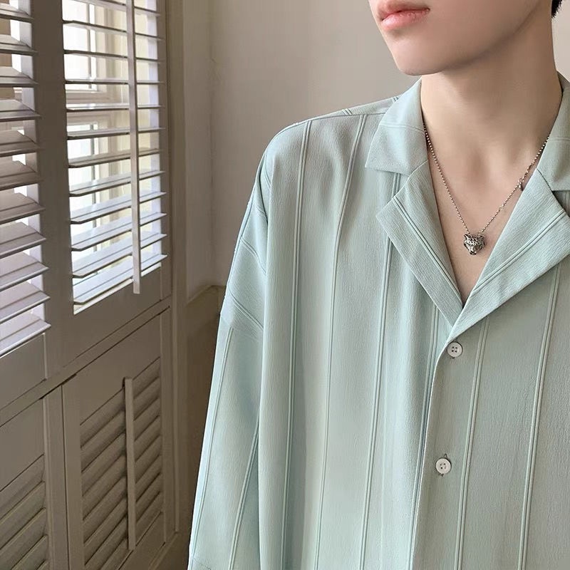 Áo Sơ Mi Ngắn Tay Thời Trang Mùa Hè Hàn Quốc Dành Cho Nam
