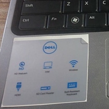 Nhãn trang trí laptop ⭐⭐⭐⭐⭐  DEll INSPIRON - Màu Trắng - Xanh