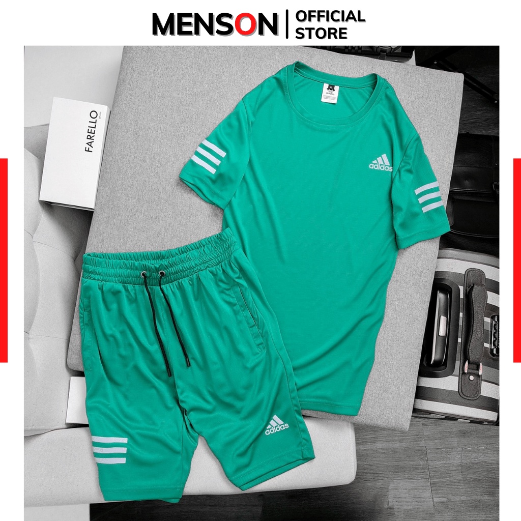 Đồ bộ thể thao nam Adidas thun lạnh HÀNG CAO CẤP Menson MS175 Đồ bộ nam mặc nhà chất mát chuẩn form mùa hè 2022