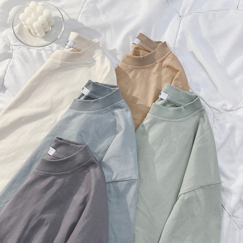Áo thun trơn nhiều màu form rộng 100% cotton  Tanazi Closet