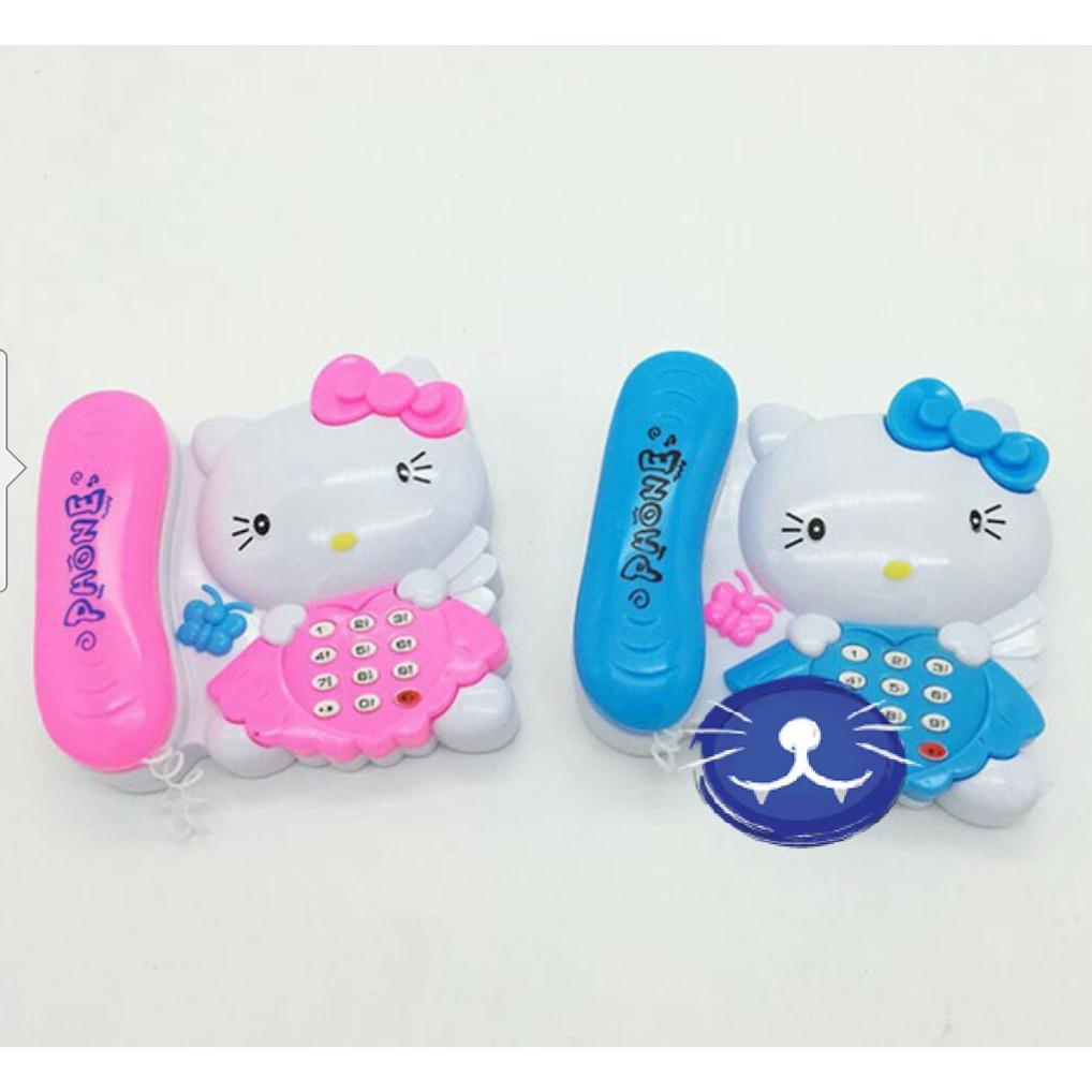 Điện thoại mèo Kitty dùng pin có đèn nhạc