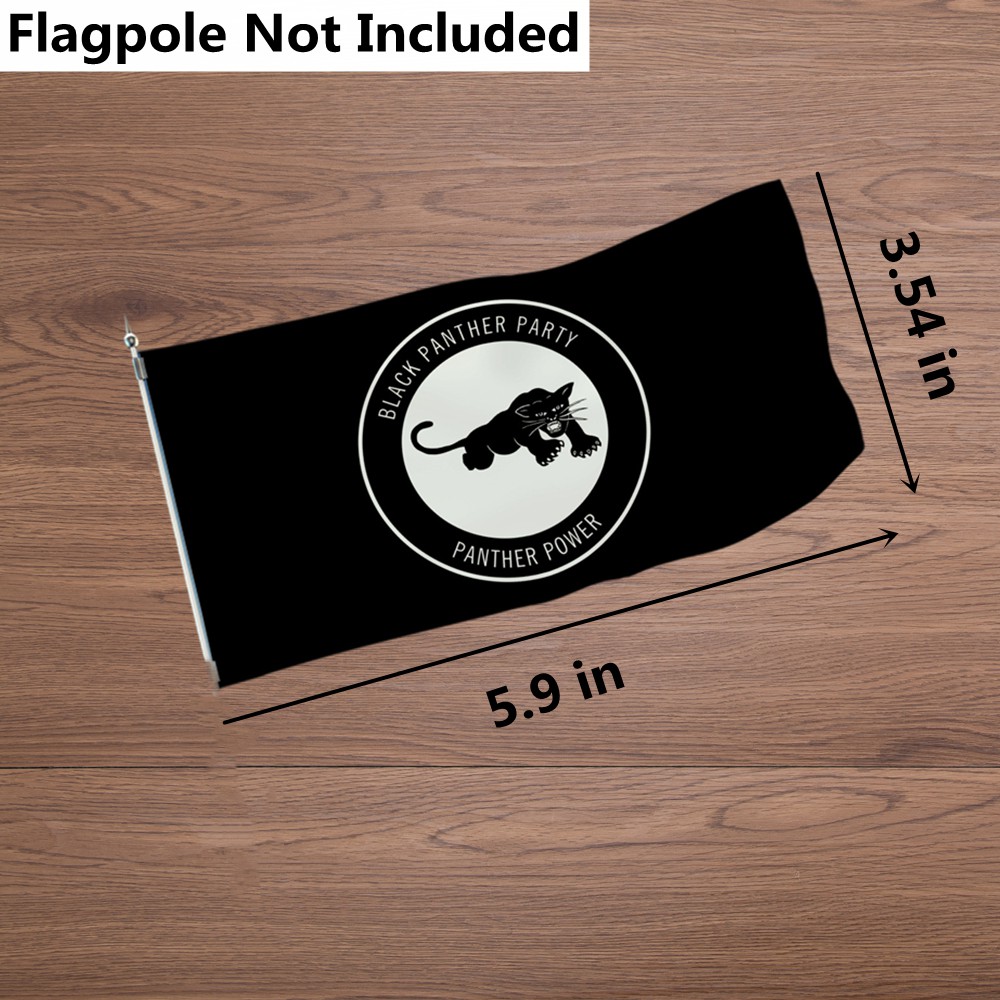 ☆YOLA☆ Premium Quality Black Panther Party Decor 6 X 3.5 Inch Flag Easy to Install Fade Resistant Heavy Duty Indoor and Outdoor Poly Nylon