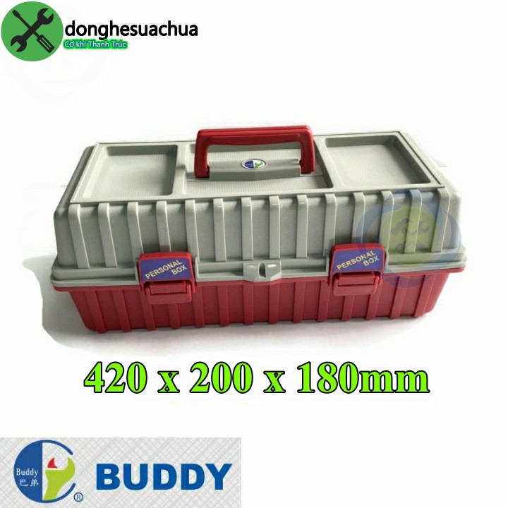 Thùng đồ nghề nhựa Buddy BK0004 420mm x 200mm x 180mm màu đỏ