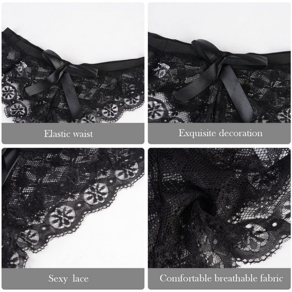 Quần lót nữ nơ sau mông, Quần sịp lọt khe ren cao cấp sexy QL03