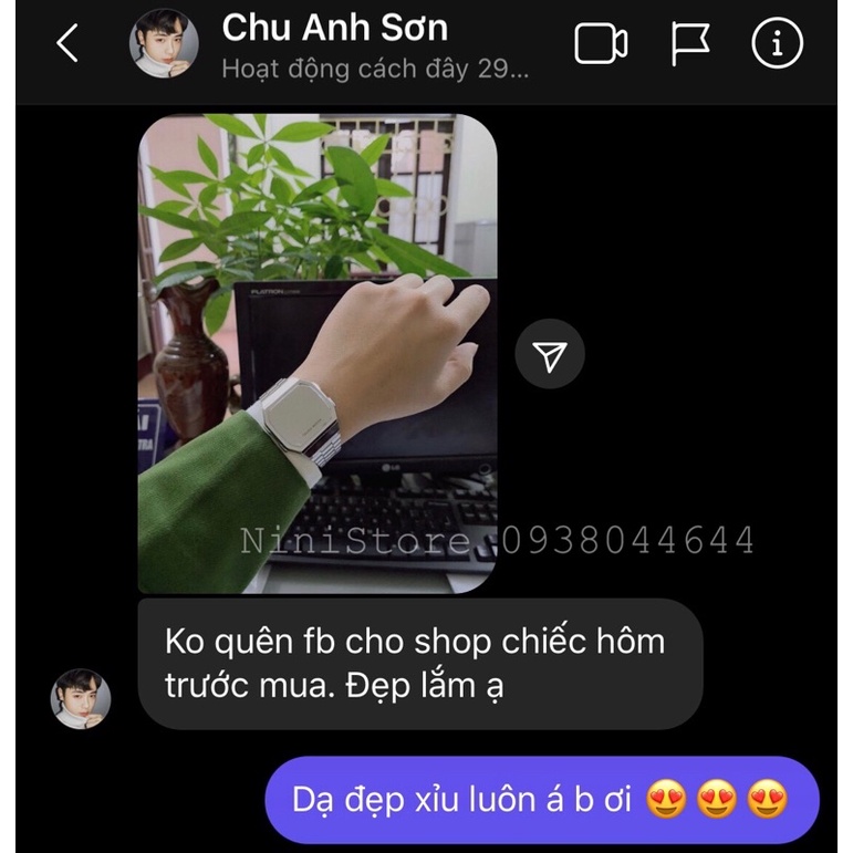 Đồng hồ cho nam nữ - Mặt cảm ứng tráng gương thời trang