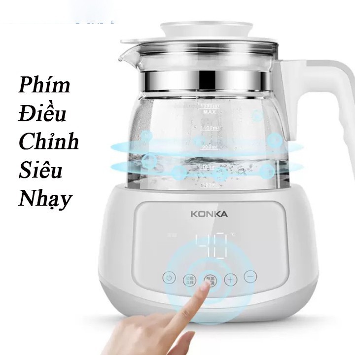 Ấm Đun Nước Pha Sữa Giữ Nhiệt Đa Chức Năng KONKA Dung Tích 1,3L - Bảo Hành 12 Tháng, MDT052