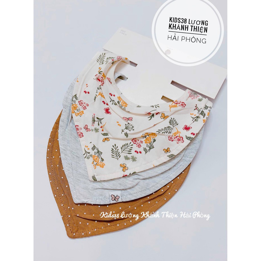 Set 3 yếm hoa vàng HM H&amp;M _ hàng chính hãng Mỹ