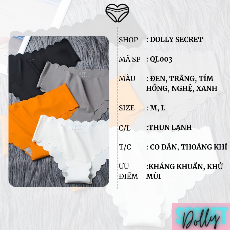 Quần lót nữ đúc su thun lạnh su sóng không viền cao cấp DOLLY SECRET QL003 | BigBuy360 - bigbuy360.vn