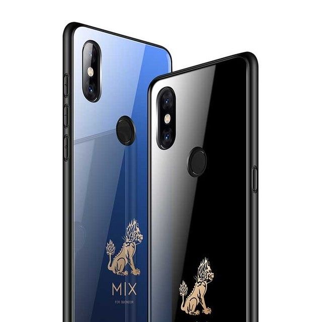 Ốp lưng kính Xiaomi Mi 8 / Mi 8 Pro hình kỳ lân tử cấm thành thời trang cao cấp