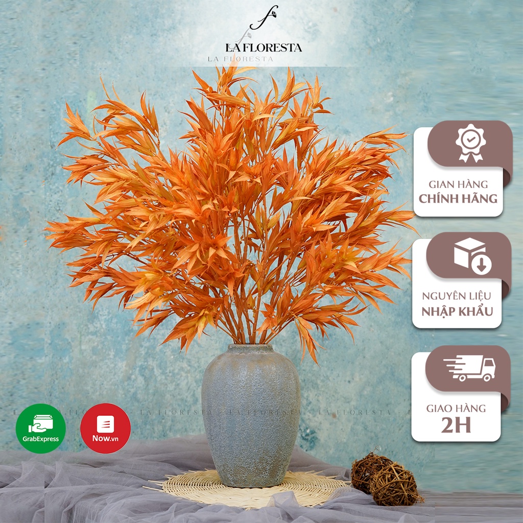 Cành Lá Quế Giả LA FLORESTA Chất Liệu Nhựa Cao Cấp, Thân Dài 100cm, Dùng Để Trang Trí Nhà Cửa