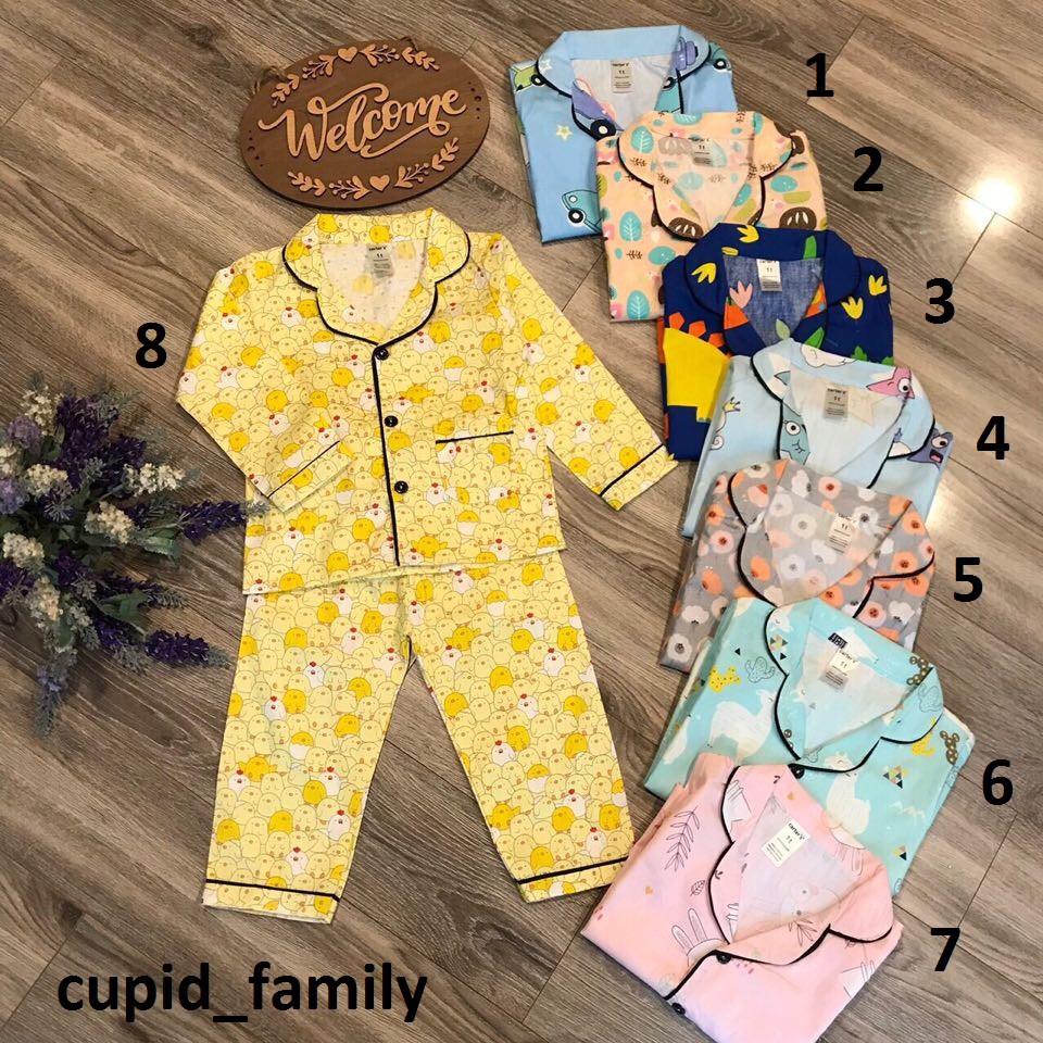 Bộ pijama thô kate cực đáng yêu, kute cho bé trai, bé gái - BNDT1