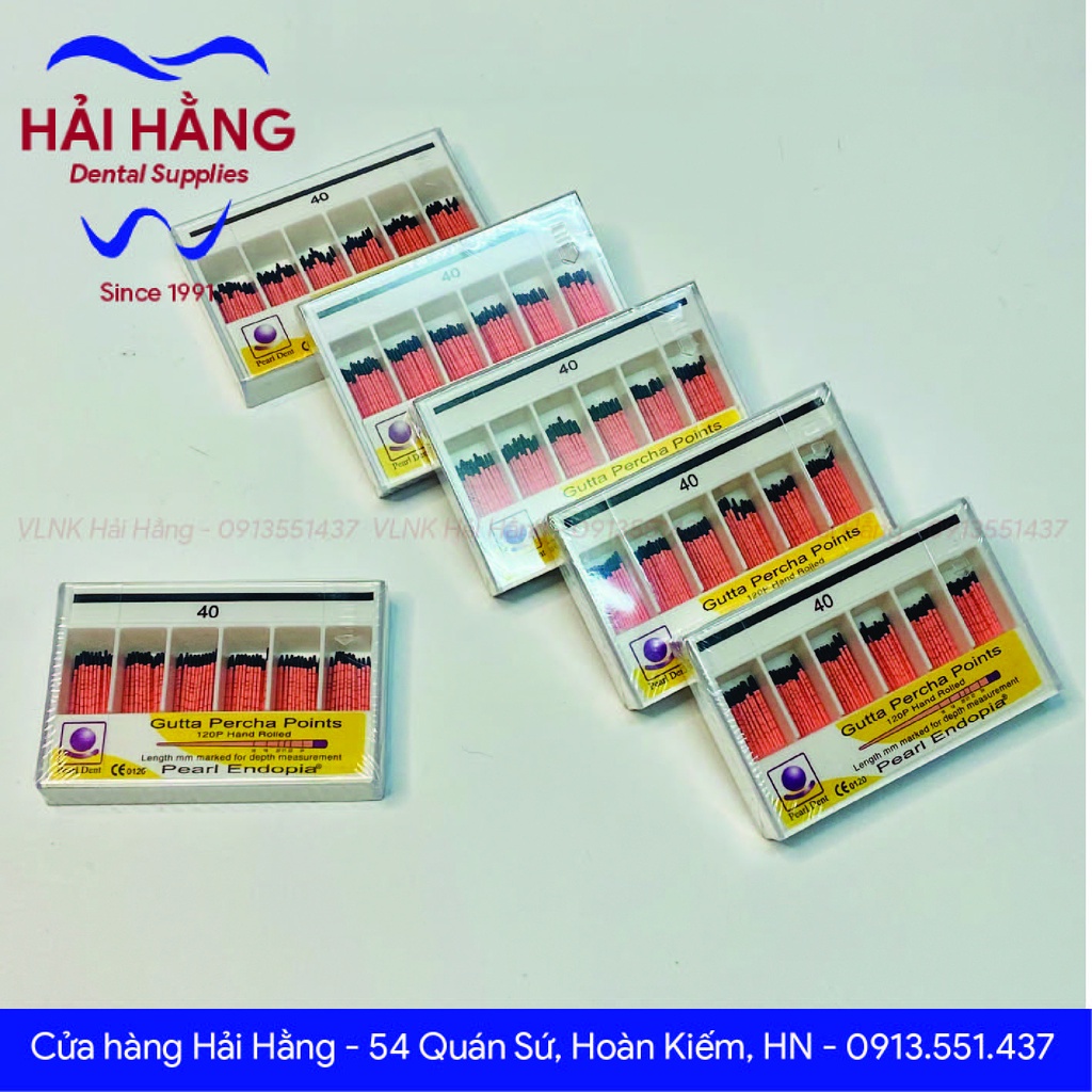 Côn Gutta Percha cho file tay có vạch Hàn Quốc Pearl Endopia