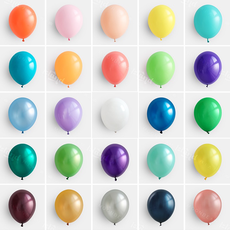 Set 10 Bong Bóng Latex Nhiều Màu 30.48 cm