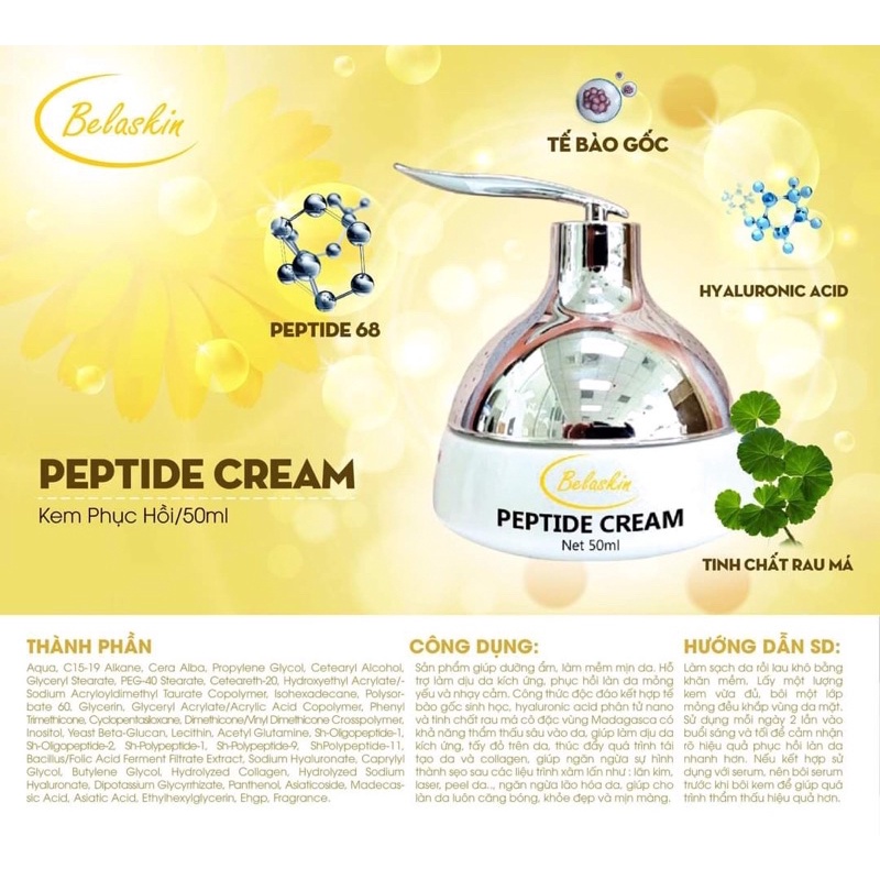 Kem Dưỡng Phục hồi Nuôi Dưỡng Da Mỏng Yếu Peptide  Belaskin