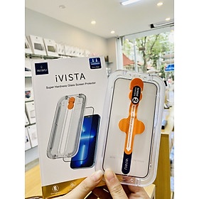 Kính cường lực WiWu IVISTA SUPER iphone 12/12 promax Có Khung Trợ Dán, Có Màng Che Loa - Hàng Chính Hãng