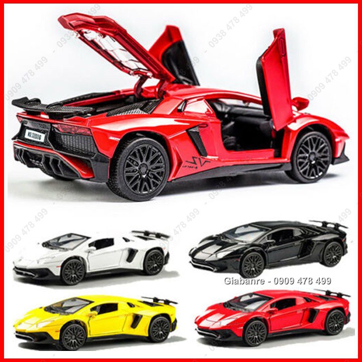 Xe Mô Hình Kim Loại Lambo Aventado Sv Tỉ Lệ 1:32 - Miniauto - 9750