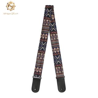 Flanger Vintage National Style Acoustic Electric Guitar Strap Jacquard Embroidery Strap