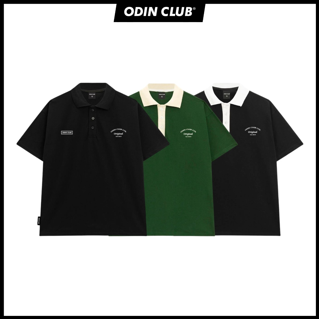 Áo Polo Oversize ODIN CLUB Col, Polo oversize form rộng nam nữ, Local Brand ODIN CLUB