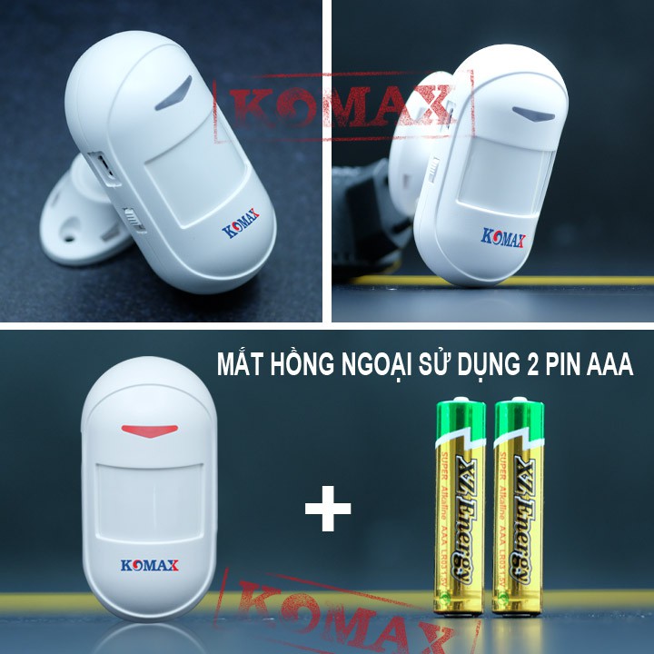 Báo Trộm KOMAX Không Dây Cao Cấp - Dùng Pin - Hú Lớn KM-T45C