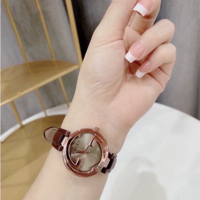 Đồng hồ nữ guccy dây da siêu xinh bảo hành 12 tháng tặng kèm hộp và pin lỗi 1 đổi 1 hoàn toàn miễn phí