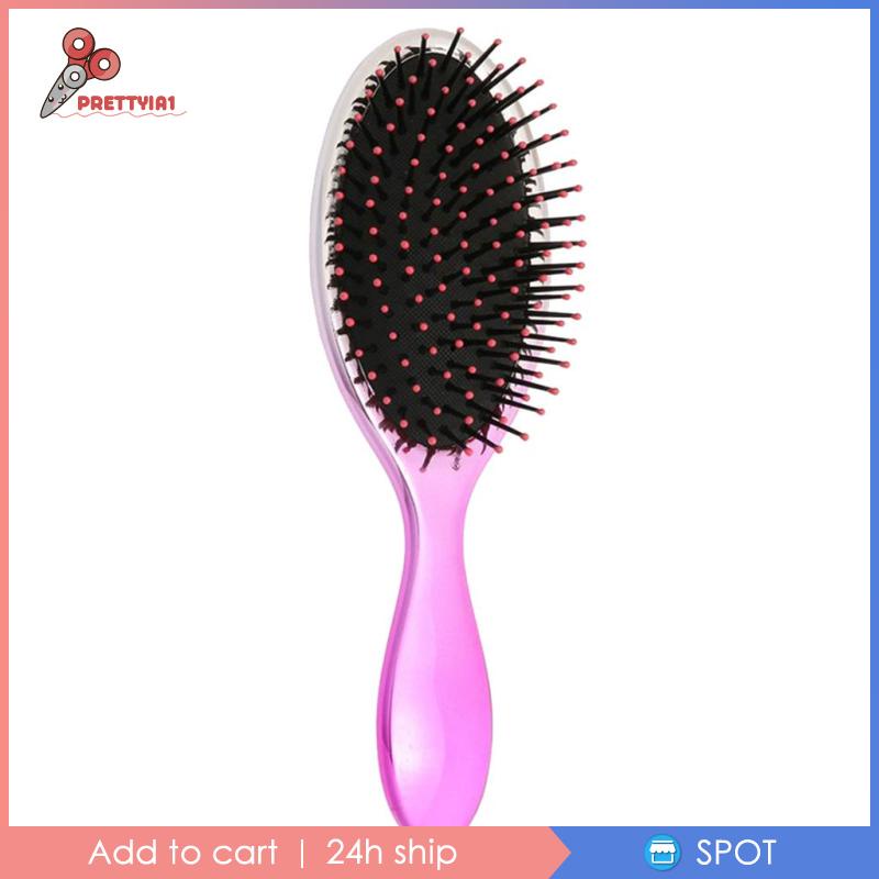 [Prettyia1] Lược Chải Tóc Massage Da Đầu Bằng Cao Su Hình Oval