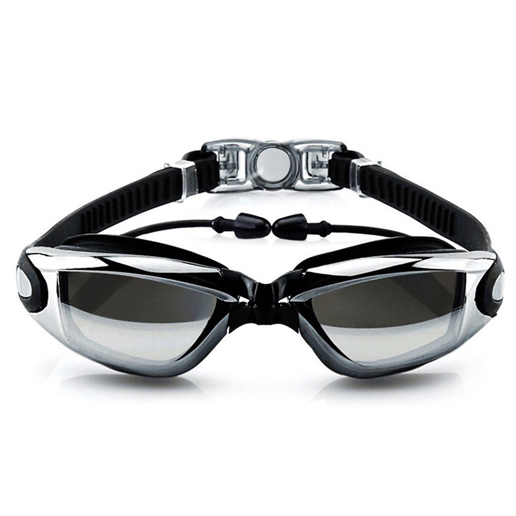 Kính Bơi Tráng Bạc Chống Tia UV Cao Cấp Có Bịt Tai Gắn Liền - Chọn Màu – Chống Nước Tặng Kèm Bịt Mũi, Kèm Bịt Tai Rời