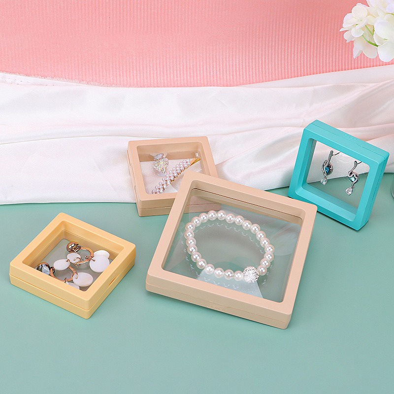Hộp nhựa Pe trong suốt đựng trang sức chống bụi tiện dụng