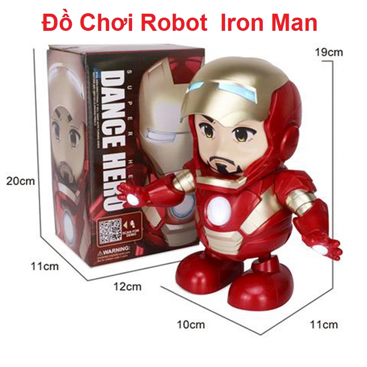 Đồ Chơi Robot, Robot Blumblebee Dance Hero - Iron Man Siêu Nhân Nhảy Mua - Có Nhạc - Có Đèn Siêu Hot