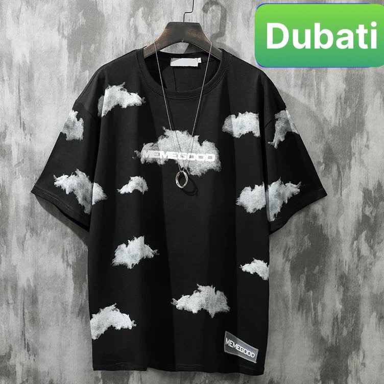 ÁO THUN HỌA TIẾT NGỰA MÂY TRỜI, ÁO THUN NAM NỮ TAY LỠ FROM RỘNG- DUBATI FASHION